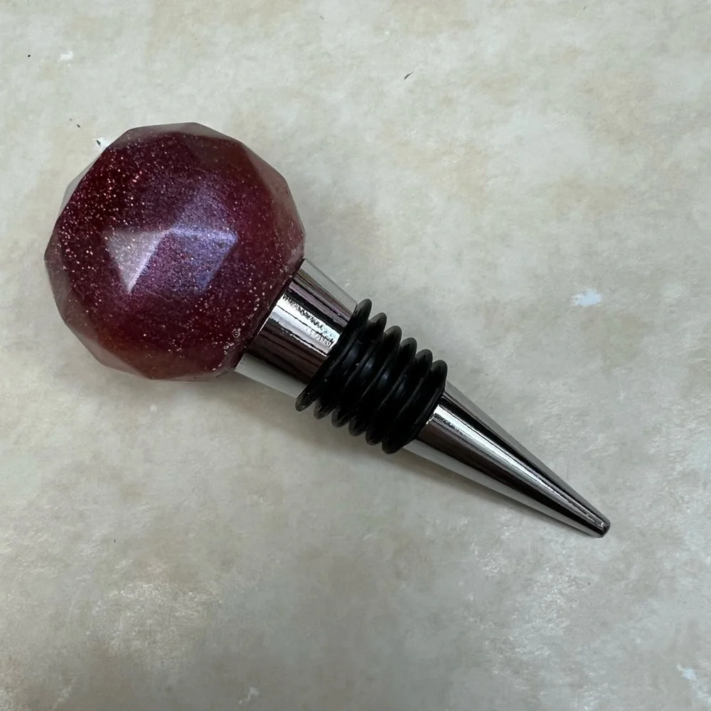 Wine cork with sparkles